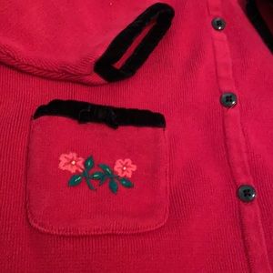 Gymboree Red/Blk Cardigan